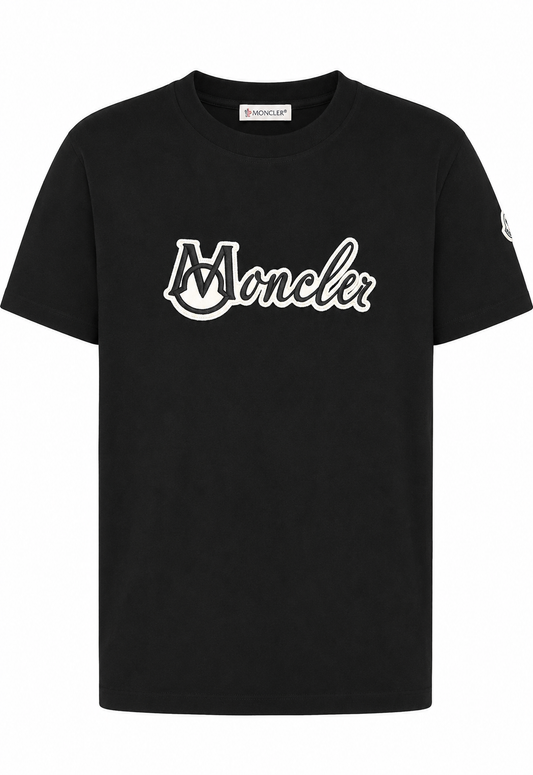 Moncler Herren T-Shirt Embroidered Varsity Logo Cotton