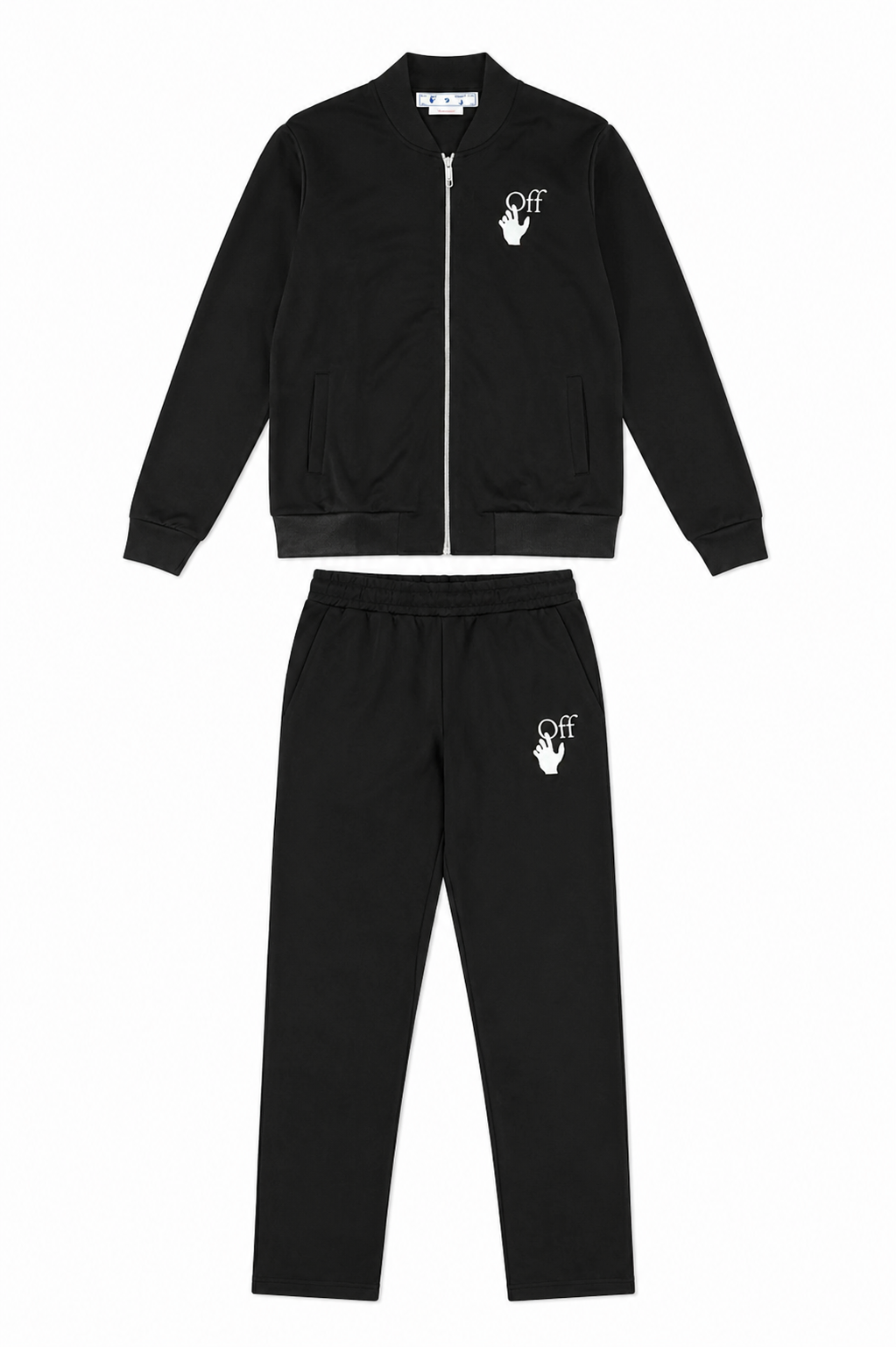 Off-White Herren Hand of Logo Dünner Trainingsanzug Schwarz