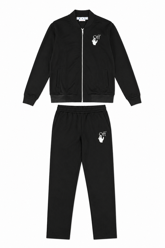 Off-White Men's Hand of Logo Lightweight Tracksuit Black