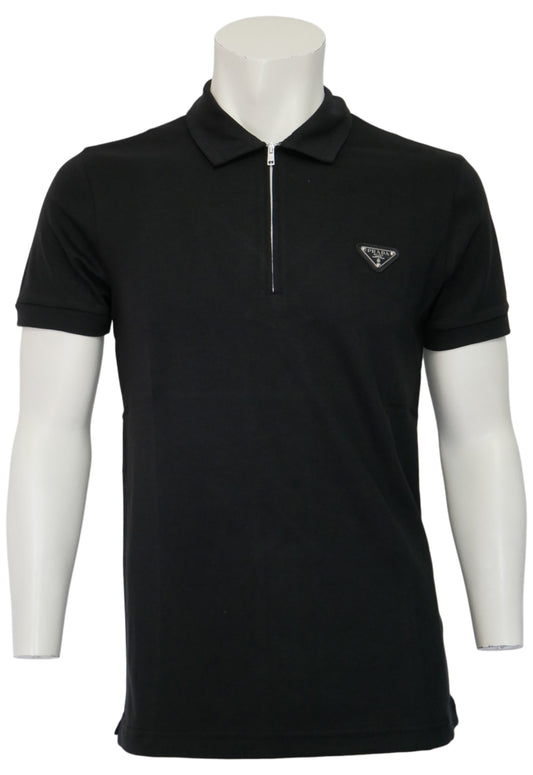 Prada Herren Poloshirt Schwarz
