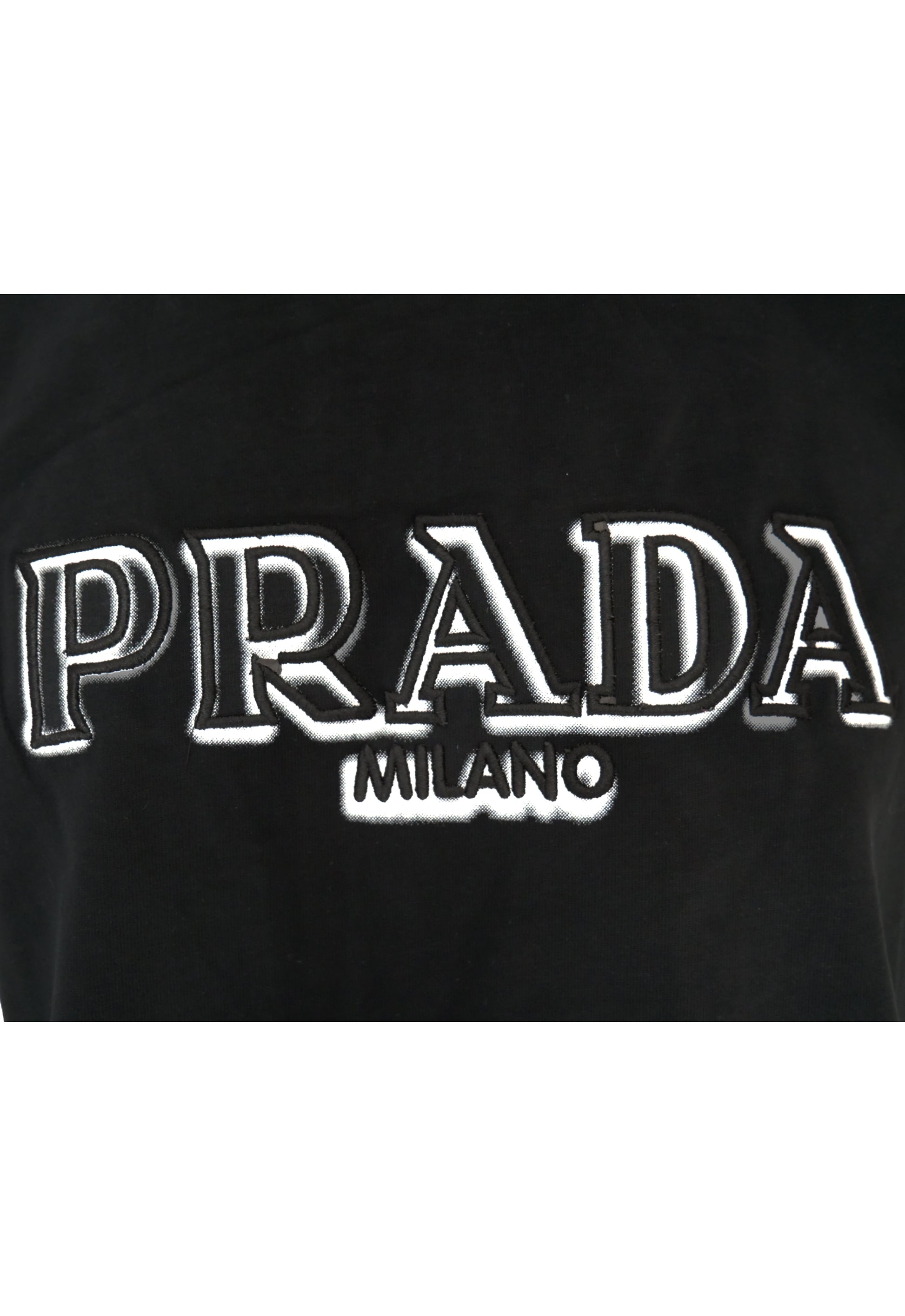 Prada T-Shirt in Schwarz, Statement‑Print