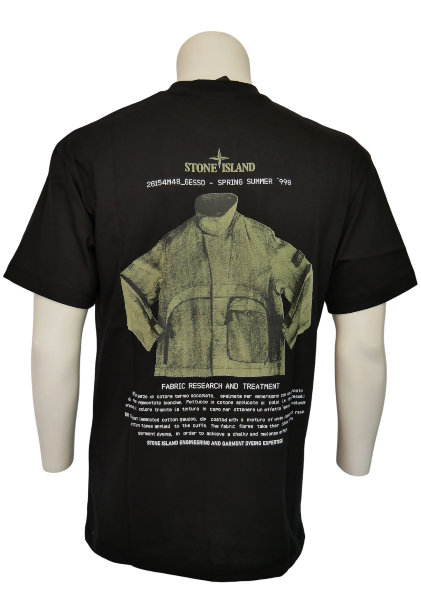 Stone Island męski T-shirt Czarny