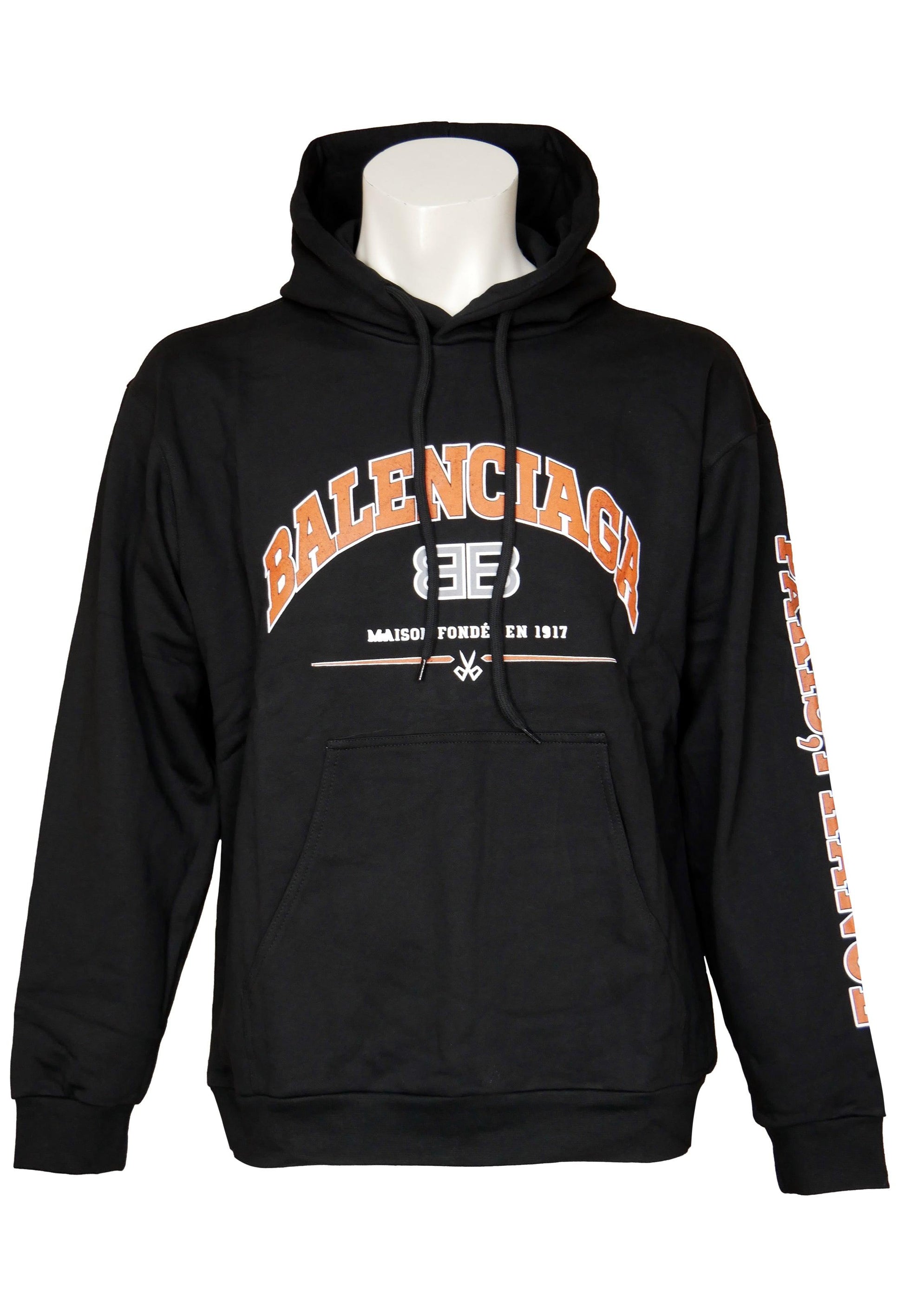 Balenciaga Herren Hoodie Kapuzenpullover – Vorderansicht