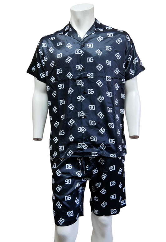 Dolce & Gabbana Herren Hemd & Short aus Seide – Vorderansicht